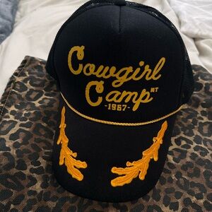 Black and Yellow Cowgirl Camp Cap